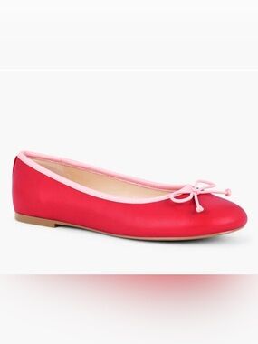 NEW TALBOTS RED PEPPER SOFT PINK BLAIR NAPPA LEATHER BALLET FLATS SHOES SZ 9